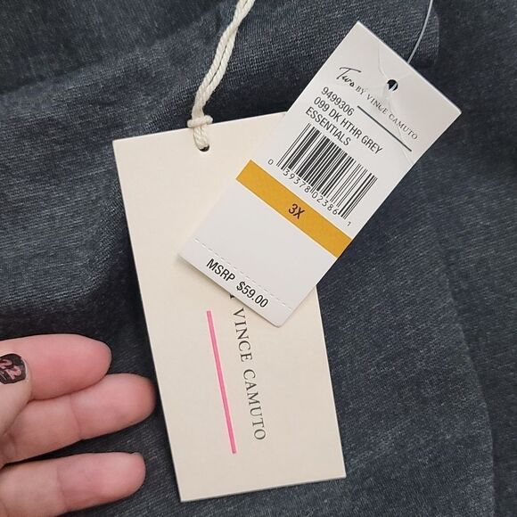 Two by Vince Camuto High Rise Leggings In Dark Heather Grey - Picture 7 of 8